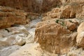 Wadi Murabba`at canyon Nahal Darga ,Judean desert, Israel Royalty Free Stock Photo