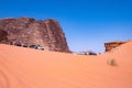 Expediton in Wadi Rum desert in Jordan Royalty Free Stock Photo