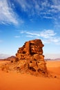 Wadi Rum Desert in Jordan Royalty Free Stock Photo