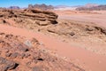 Wadi Rum desert landscape,Jordan Royalty Free Stock Photo