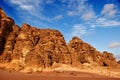 Wadi Rum Desert Landscape, Jordan Royalty Free Stock Photo