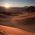 Wadi Rum desert with red sand in Jordan