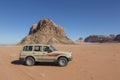 Wadi Rum, Jordan - December 27th 2015: Jeep Tour in the desert