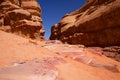 Wadi Rum Jordan Desert Canyon in Asia Royalty Free Stock Photo