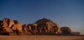 Wadi Rum Jordan Desert Evening at Asia best Desert Royalty Free Stock Photo