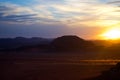 Wadi Rum Jordan Desert Evening Car Race Royalty Free Stock Photo