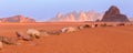 Wadi Rum Desert, Jordan, banner landscape Royalty Free Stock Photo