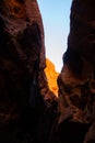 Wadi Rum, Jordan, 17th of March 2019: Wadi Rum rock formations desert.Wadi Rum Valley of the Moon Royalty Free Stock Photo
