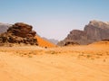 Wadi Rum Landscape Royalty Free Stock Photo