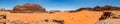 Wadi Rum Landscape Panorama Royalty Free Stock Photo