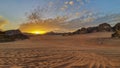 Wadi Rum Sunset - Jordan Royalty Free Stock Photo