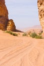 Wadi Rum Tracks Royalty Free Stock Photo