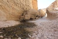 Wadi Shab in Oman. A Water Paradise in the desert Royalty Free Stock Photo