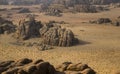 Wadim rum desert with typical stone forms, Jordan