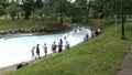 At The Wading Pool at Deering Oaks.