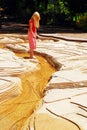 Wading in a Scale Model of the Mississippi River