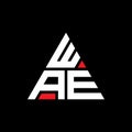 WAE triangle letter logo design with triangle shape. WAE triangle logo design monogram. WAE triangle vector logo template with red Royalty Free Stock Photo