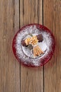 Wafer cookie and gingerbread comet Royalty Free Stock Photo