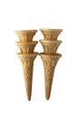 Wafer cup cone for ice-cream, isolated Royalty Free Stock Photo