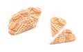 Wafer ice cream cone decoration Royalty Free Stock Photo