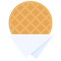 Wafer icon, Bakery and baking related vector