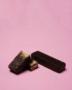 Wafer isolated on pink background.