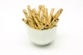 Wafer roll sticks cream rolls in a cup Royalty Free Stock Photo