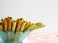 Wafer roll sticks cream rolls Royalty Free Stock Photo