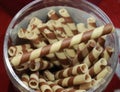 Wafer sticks chocolate flavor Royalty Free Stock Photo