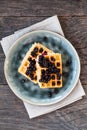 Waffels with blueberries Royalty Free Stock Photo