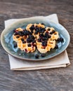 Waffels with blueberries