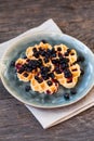 Waffels with blueberries