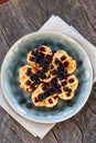 Waffels with blueberries Royalty Free Stock Photo