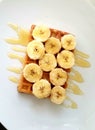 Waffle banana honey