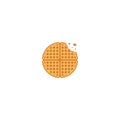 Waffle with bite vector graphics Royalty Free Stock Photo