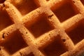 Waffle cookies close up, background or texture Royalty Free Stock Photo