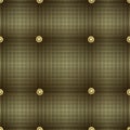 Waffle 3d quilt vector seamless pattern. Surface textured quilted backgrond. Geometric ornamental repeat grid backdrop. Gold 3d