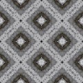 Waffle geometric seamless pattern. Textured ornamental tapestry vector background. Repeat embroidery rhombus ornament. Embroidered