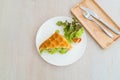 waffle ham cheese sandwich Royalty Free Stock Photo