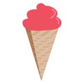 Waffle ice cream icon, vector illustration Royalty Free Stock Photo