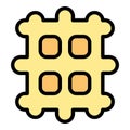 Waffle icon vector flat