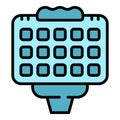 Waffle icon vector flat