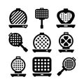 Waffle-iron vector icons