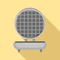 Waffle maker icon, flat style