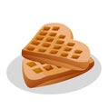 waffle menu love shape for breakfast meal eat
