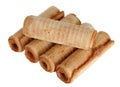 Waffle rolls Royalty Free Stock Photo