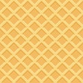 Waffle seamless pattern. Vector Illustration