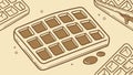 Waffle texture seamless pattern, food background design vector design Generative AI Royalty Free Stock Photo
