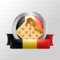 Waffle. Vector illustration decorative design Royalty Free Stock Photo