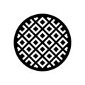 waffle weave fabric material glyph icon vector illustration